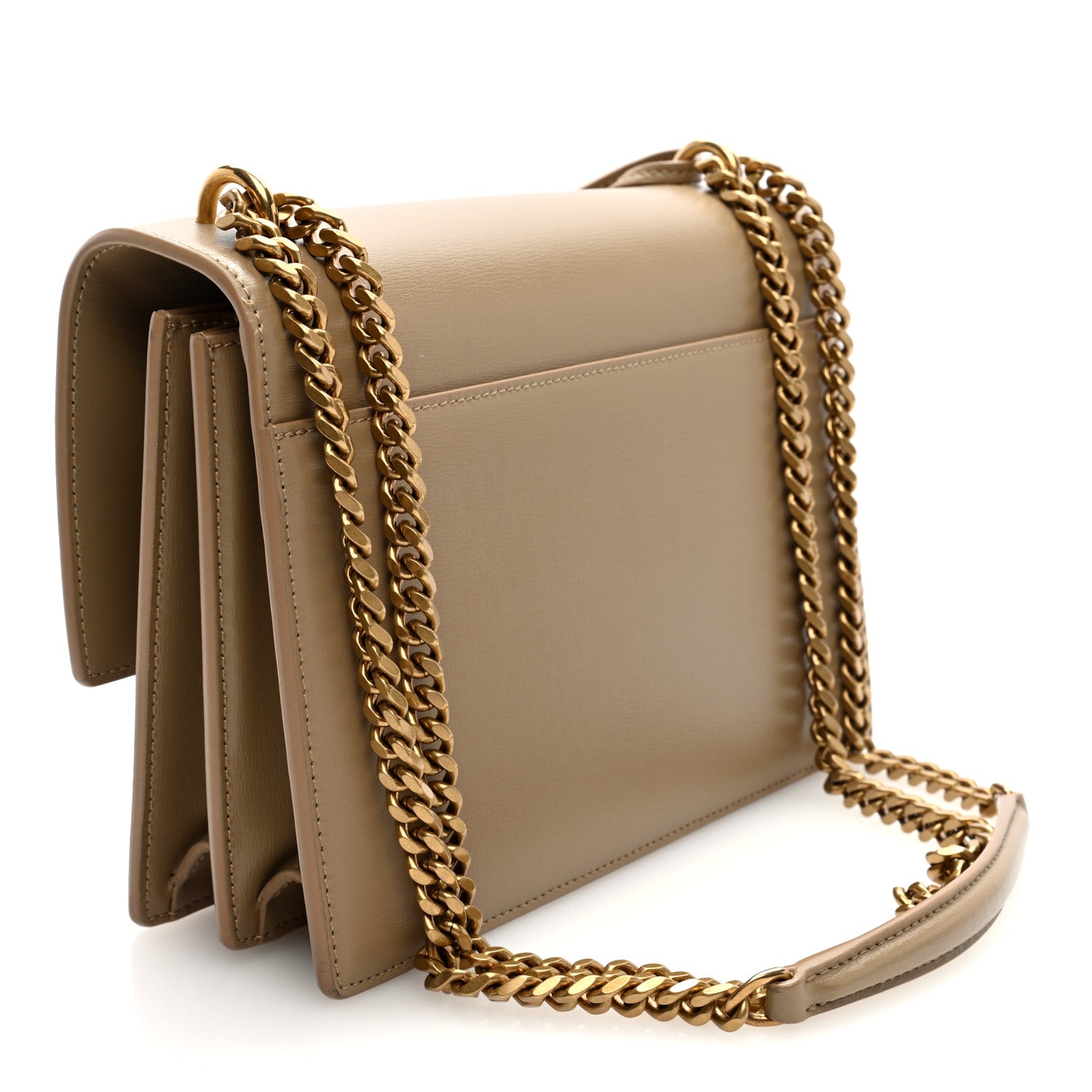 Saint Laurent Calfskin Medium Monogram Sunset Dark Latte 3 of 10