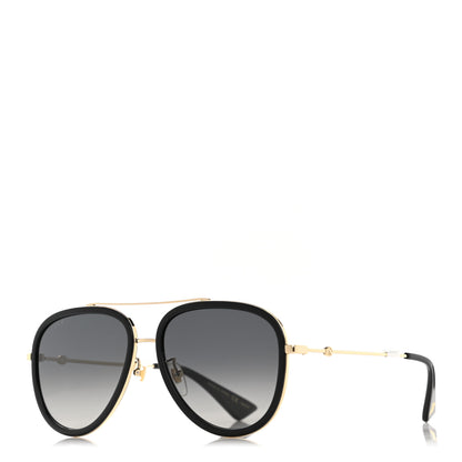 Gucci Aviator Sunglasses GG0062S Black Gold 1 of 7