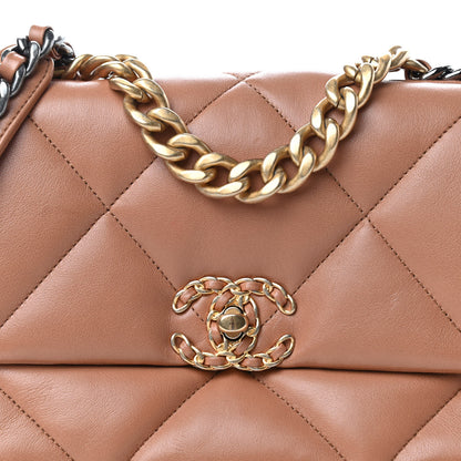 Chanel Lambskin Quilted Medium Chanel 19 Flap Brown 10 of 10