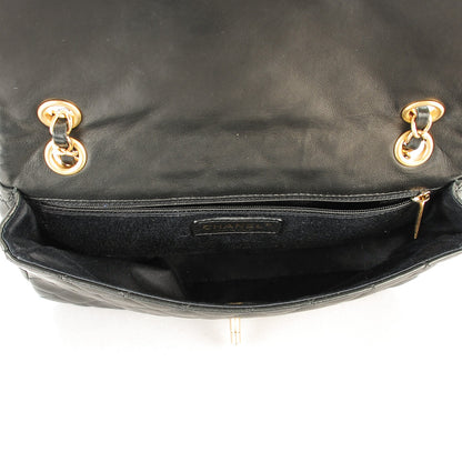 Chanel Lambskin Quilted Medium Cruise Charm Single Flap Black 5 of 8