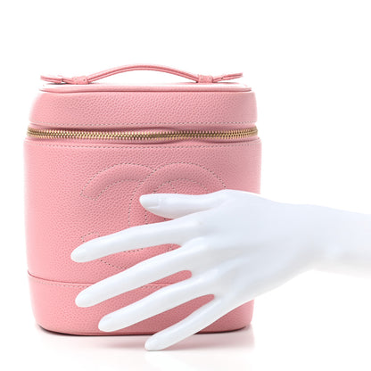 Chanel Caviar Vanity Cosmetic Case Pink 2 of 7