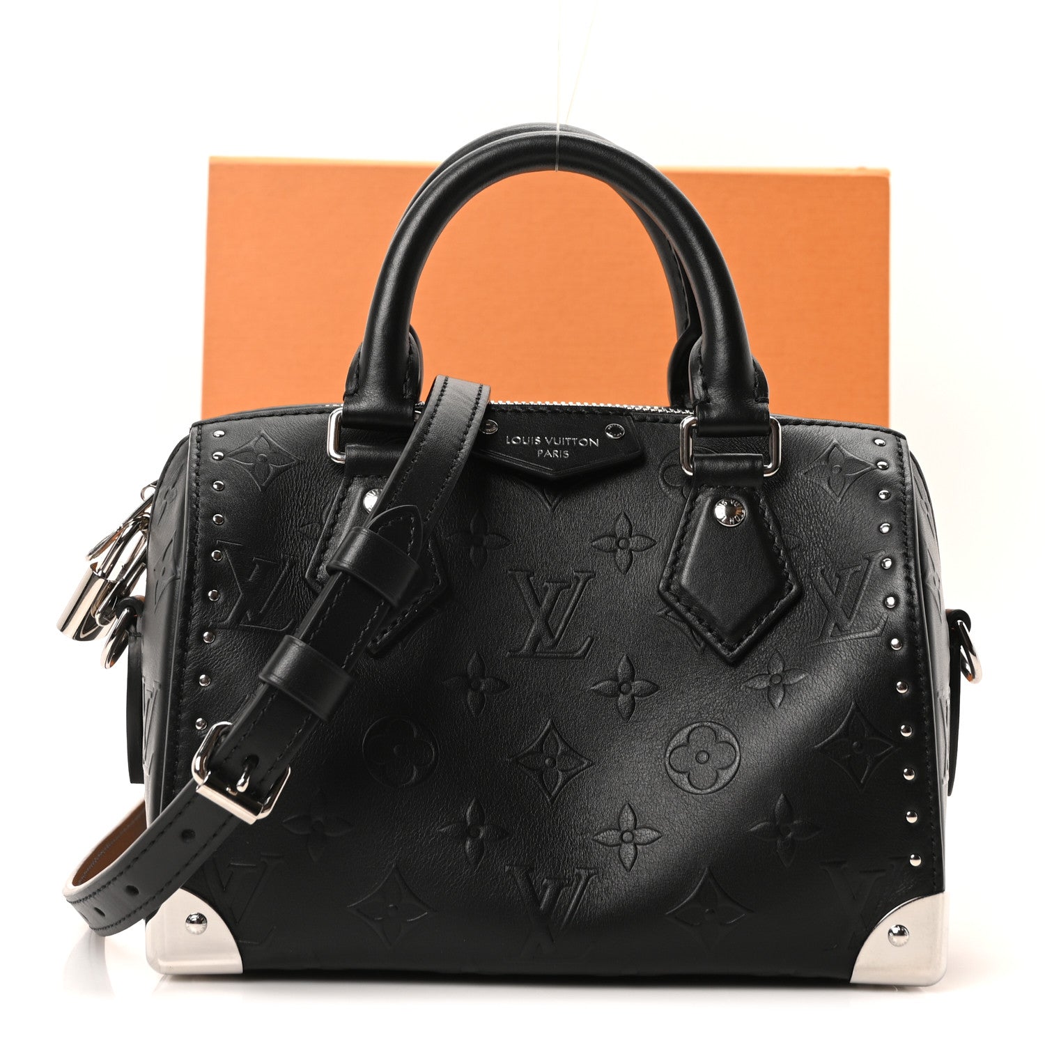 Louis Vuitton Calfskin Monogram Bold Speedy Trunk 20 10 of 10