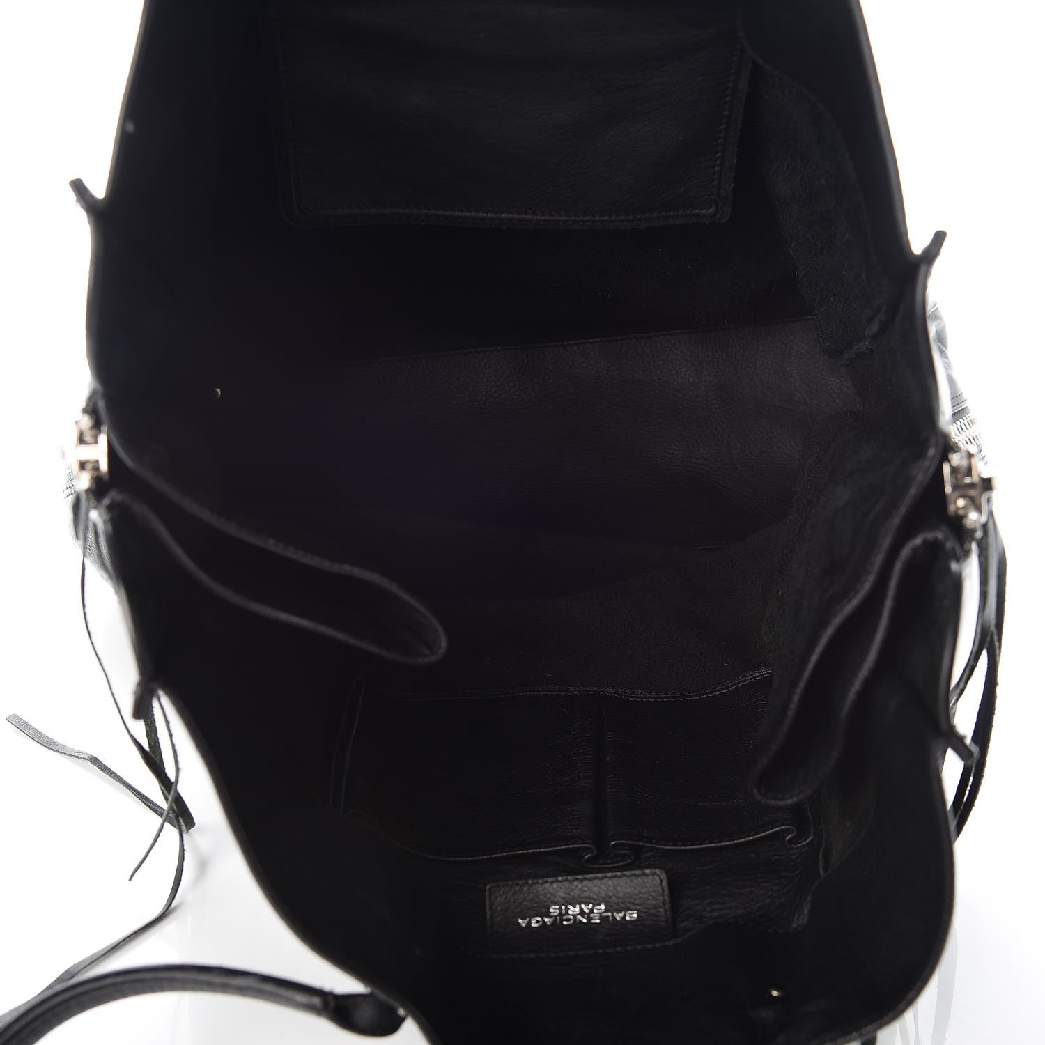 Balenciaga Calfskin Papier Ledger Zip Around Tote Black 5 of 14