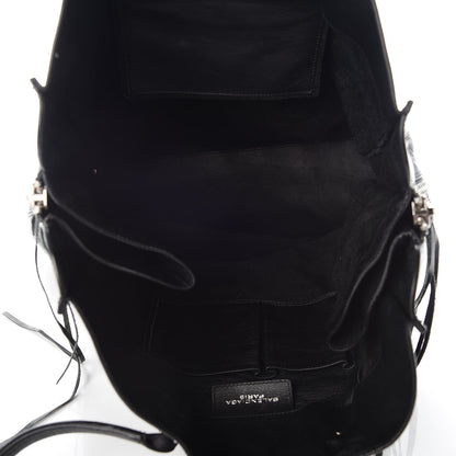 Balenciaga Calfskin Papier Ledger Zip Around Tote Black 5 of 14