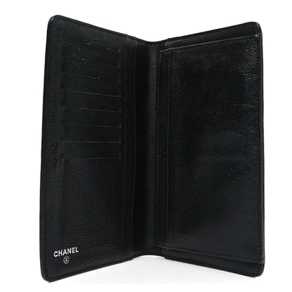 Chanel Metallic Calfskin Diamond Embossed Yen Wallet Grey 5 of 8