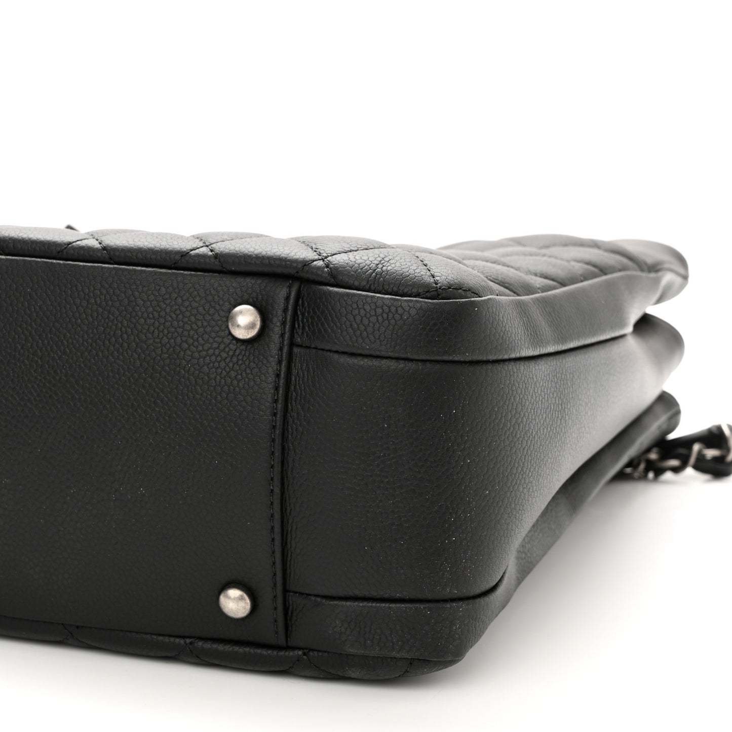 Caviar Quilted Urban Companion Shopping Tote Black