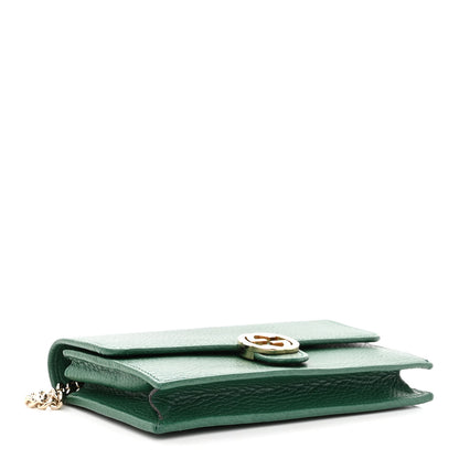 Gucci Dollar Calfskin Interlocking G Chain Wallet Emerald 4 of 9