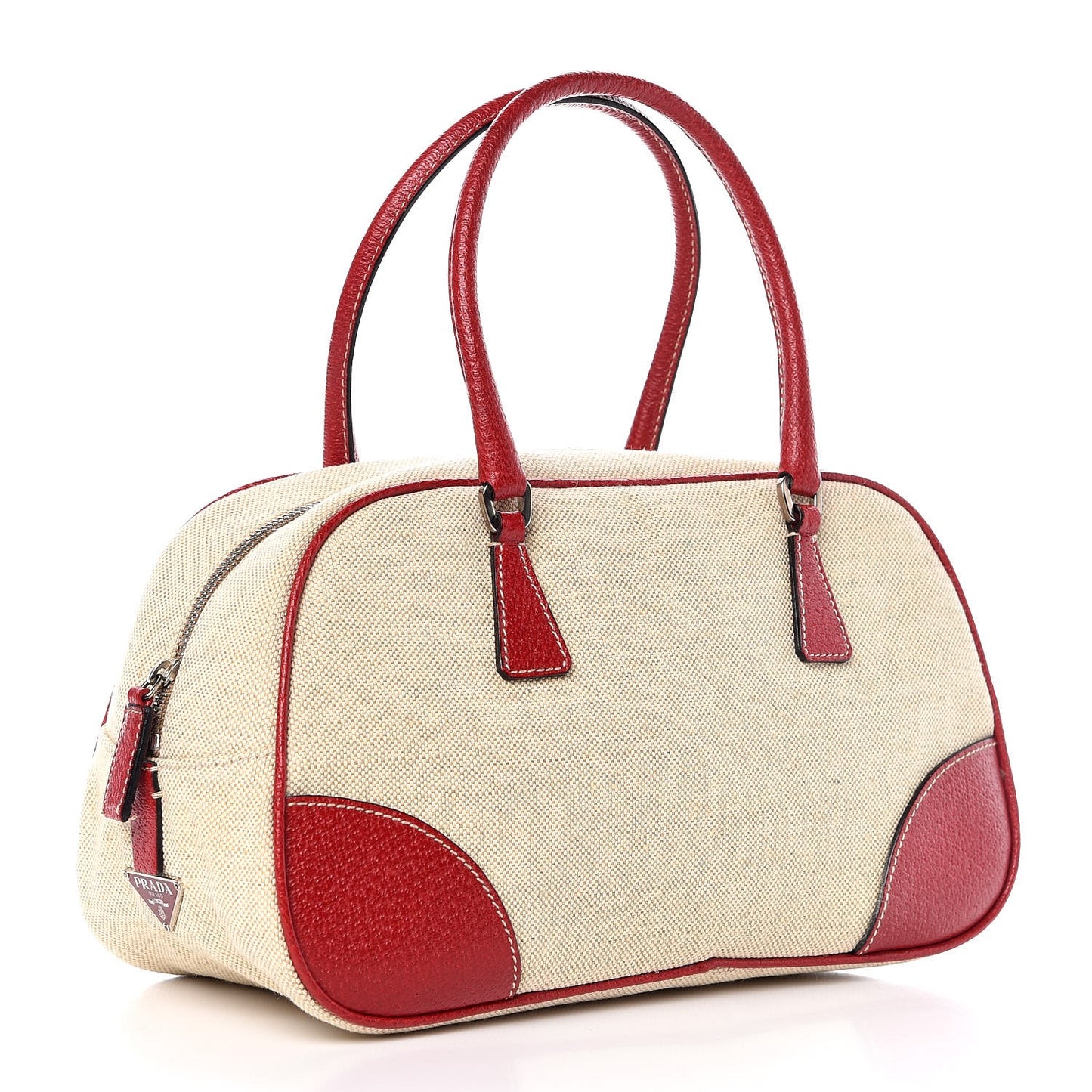 Canvas Boston Bag Red