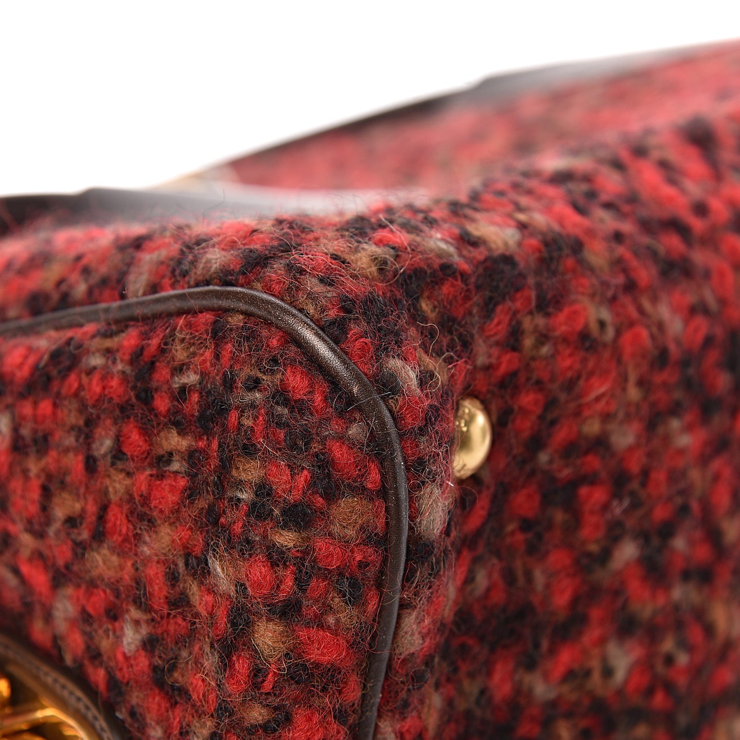 Tessuto Tweed Vitello Bowling Bag Lacca Knicker