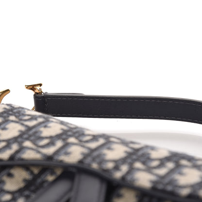 Christian Dior Oblique Mini Saddle Bag Blue 13 of 19