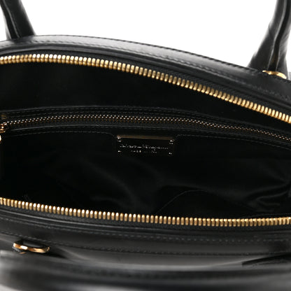 Salvatore Ferragamo Calfskin Fiamma Bag Black 5 of 8