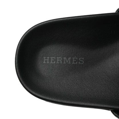 Hermes Calfskin Womens Empire Sandals 38 Black 6 of 9