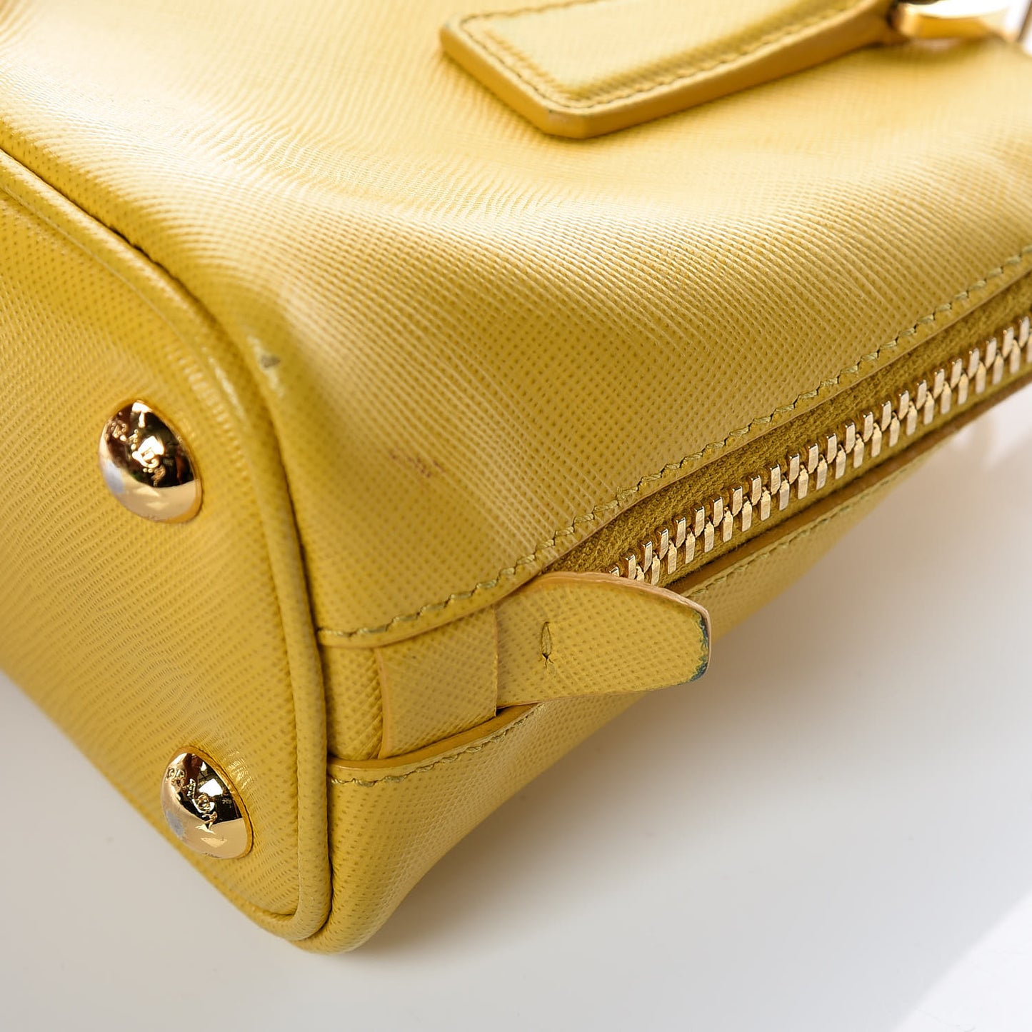 Saffiano Lux Mini Promenade Tote Yellow
