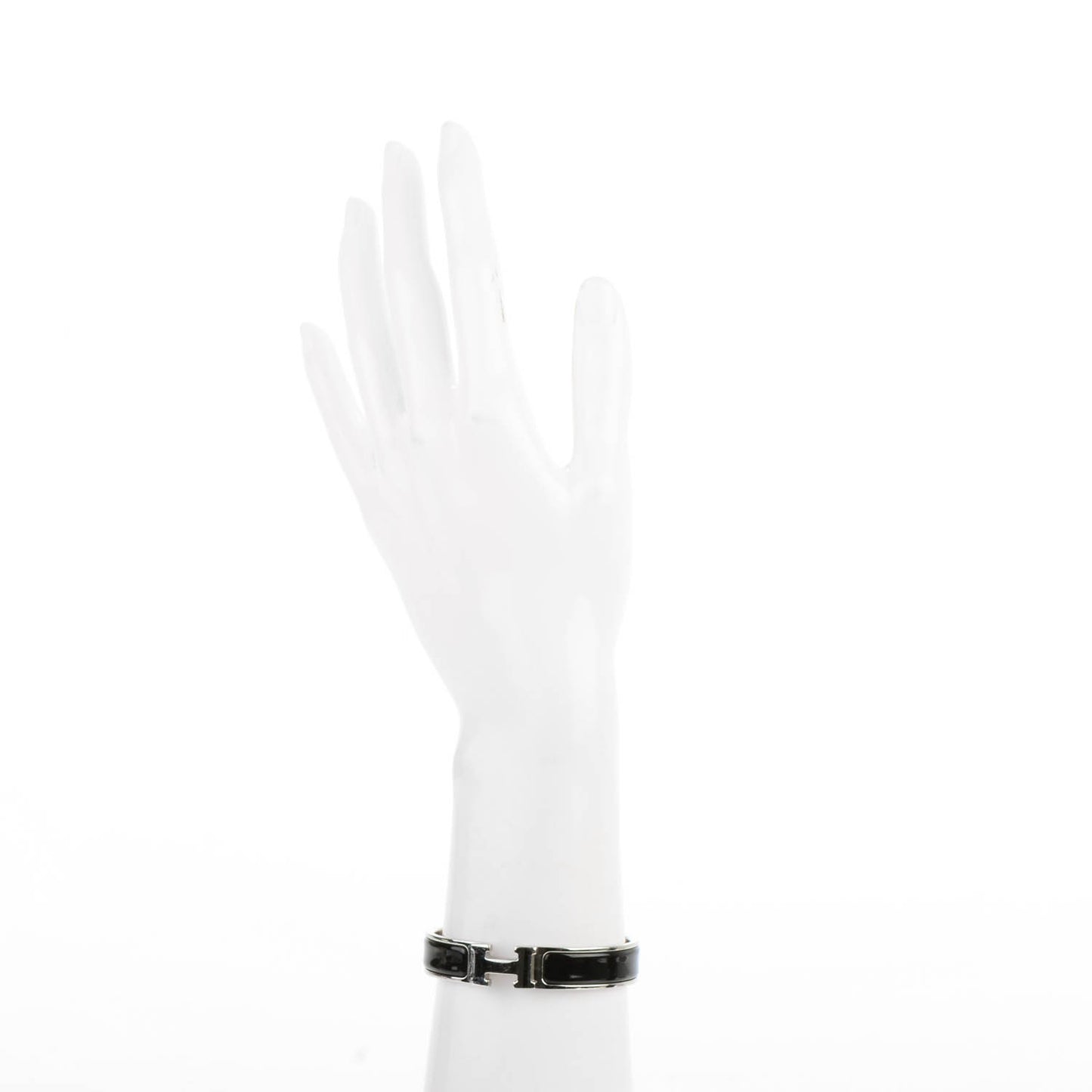 Enamel Narrow Clic Clac H Bracelet PM Black