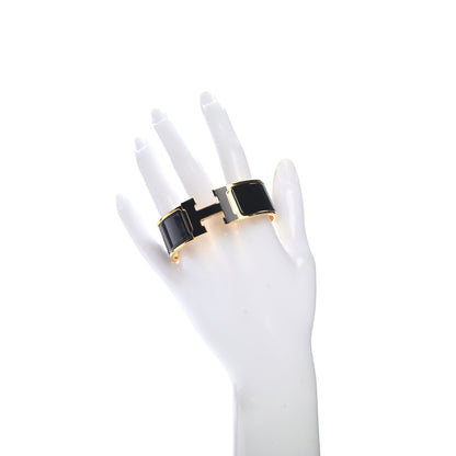 Hermes Enamel Wide Clic Clac H Bracelet PM Black 2 of 4