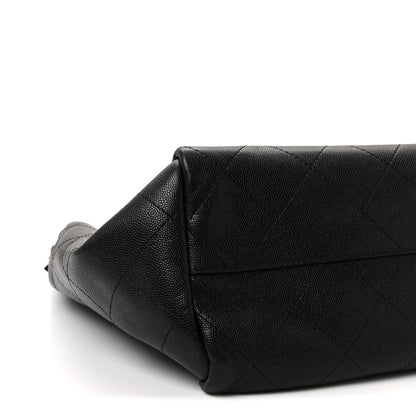 Chanel Caviar Stitched Large Shopping Tote Black 9 of 10