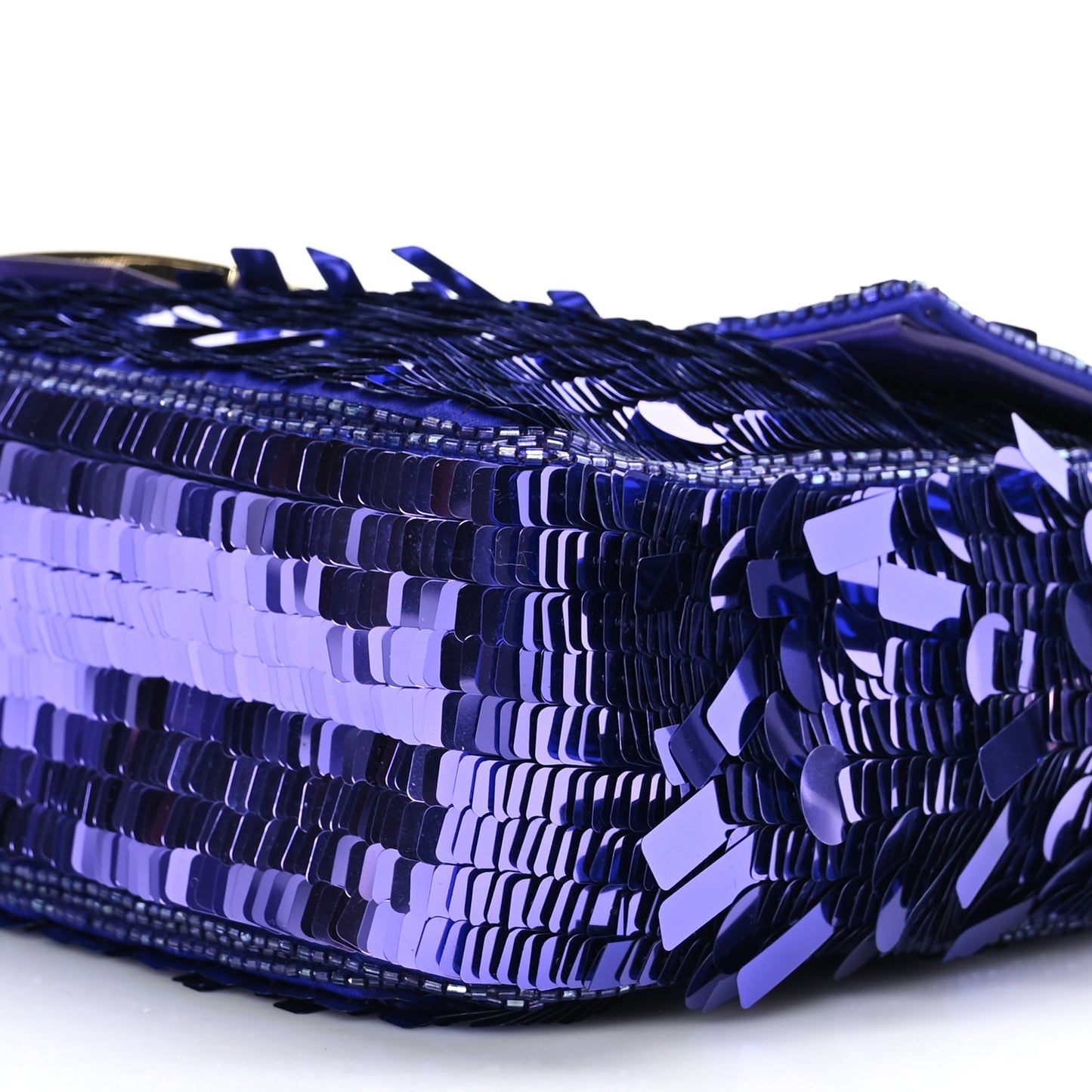 Sequin Paillettes Shiny Nappa Sex and the City Baguette Viola Purple Rain