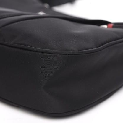 Prada Tessuto Nylon Studded New Vela Hobo Black Fuoco 9 of 9