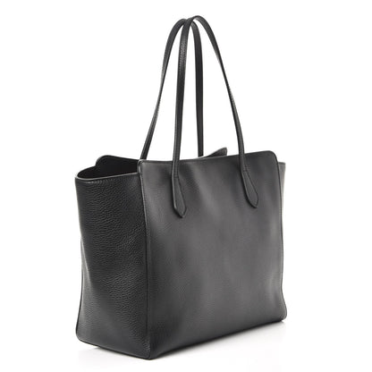 Gucci Pebbled Calfskin Medium Swing Tote Black 3 of 7