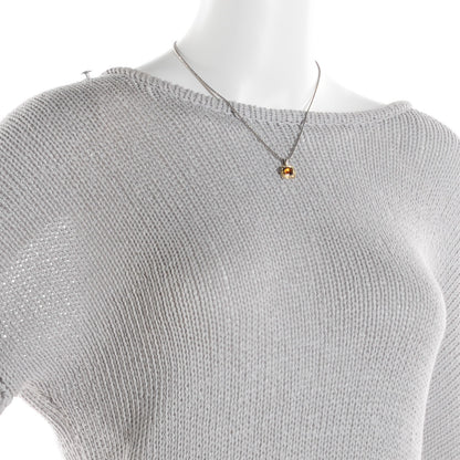 David Yurman Sterling Silver Pave 18K Yellow Gold Citrine Yellow Sapphire 7mm Petite Albion Necklace 2 of 6