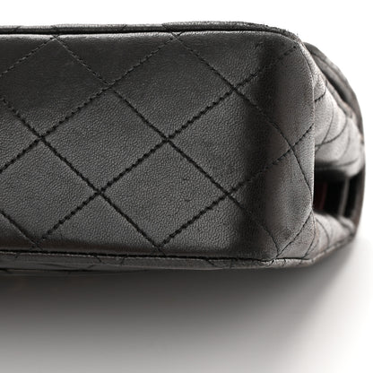 Chanel Lambskin Quilted Medium Double Flap Black 18 of 19