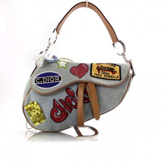 Christian Dior Denim Speedway Saddle Bag 1 of 12