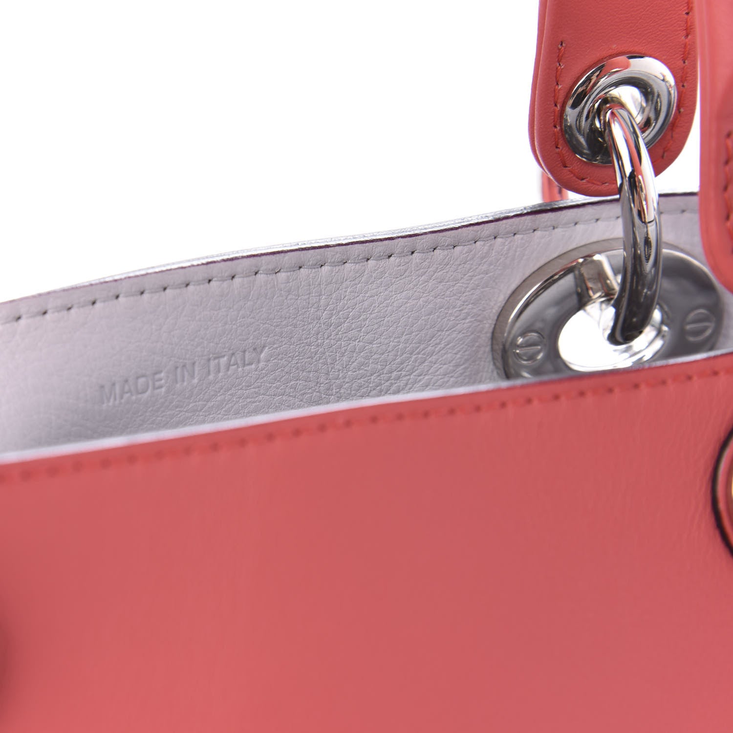Christian Dior Smooth Calfskin Large Diorissimo Tote Light Coral 9 of 10