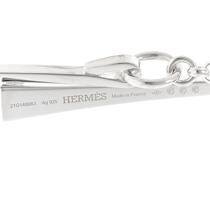 Hermes Sterling Silver Clou de Forge Lariat Necklace 4 of 5
