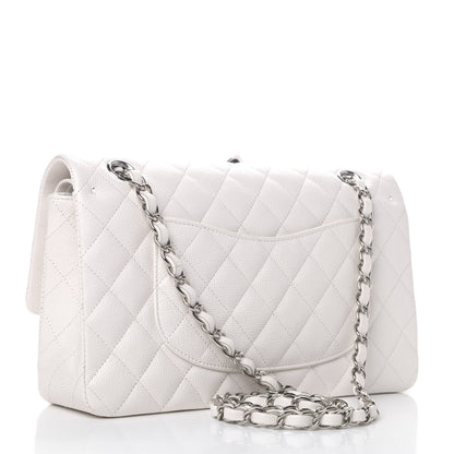 Chanel Caviar Quilted Medium Double Flap White 2 of 4