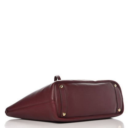Burberry Grainy Calfskin Medium Honeybrook Tote Dark Plum 4 of 7