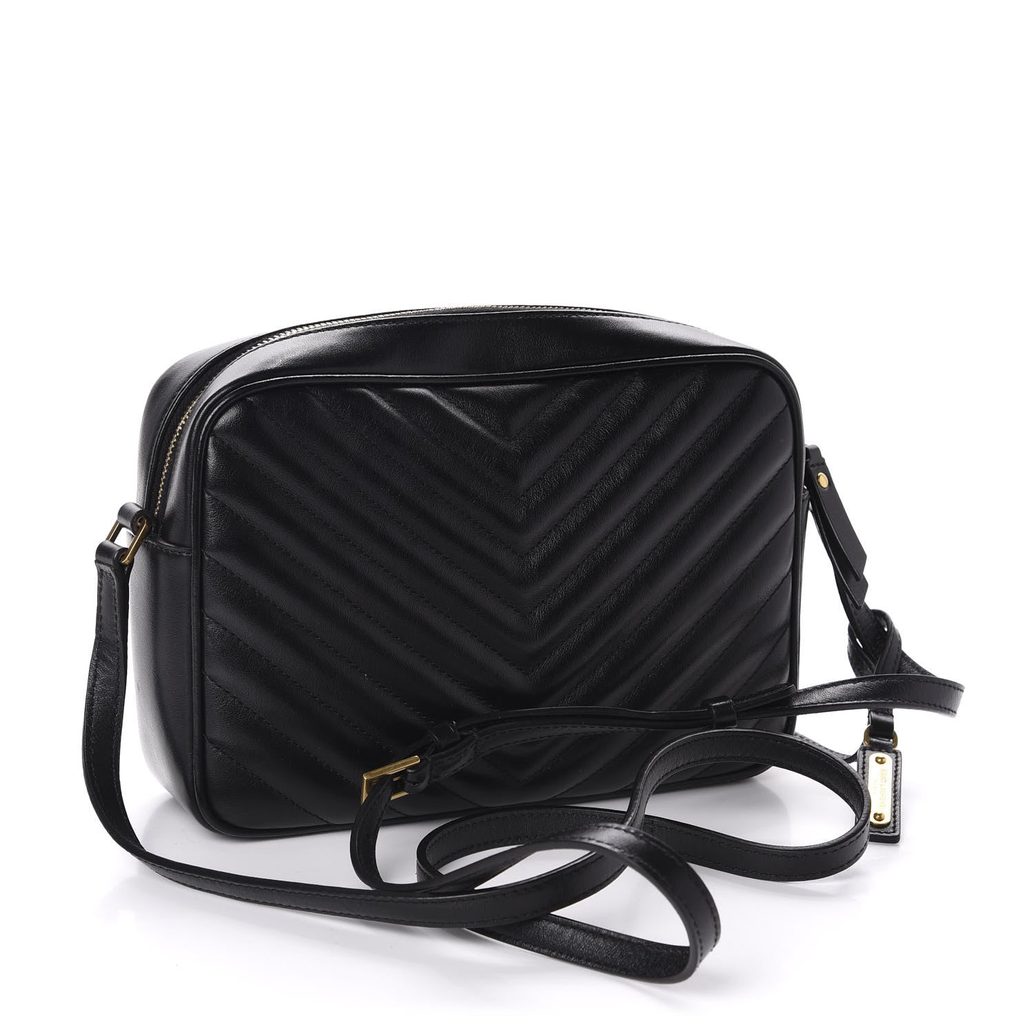 Saint Laurent Calfskin Matelasse Monogram Lou Camera Bag Black 3 of 10