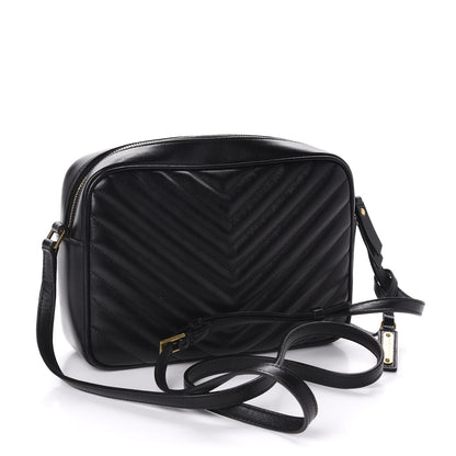 Saint Laurent Calfskin Matelasse Monogram Lou Camera Bag Black 3 of 10