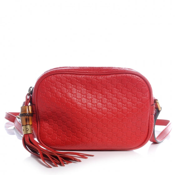 Microguccissima Sunshine Disco Crossbody Bag Red
