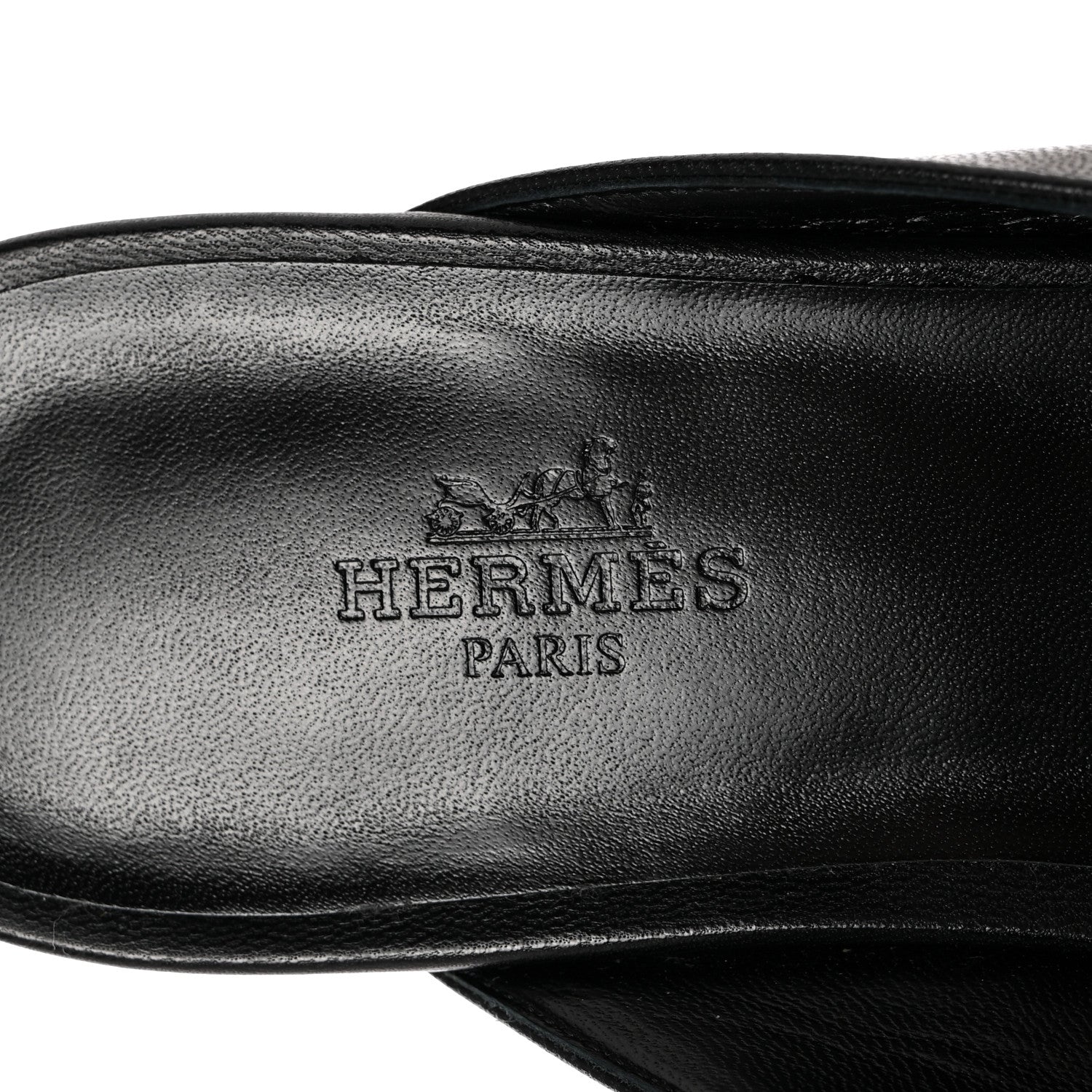 Hermes Goatskin Oz Mules 37.5 Black 8 of 11