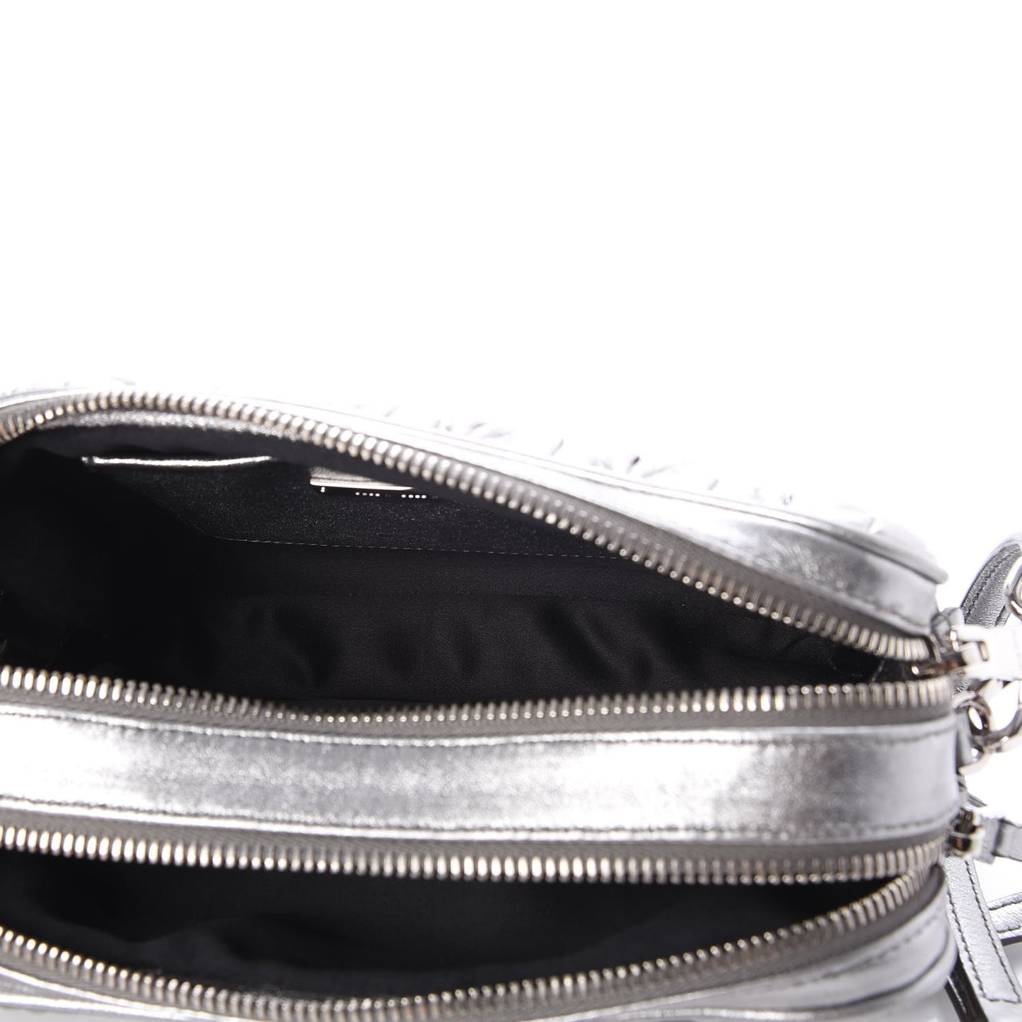Nappa Matelasse Double Zip Chain Shoulder Bag Cromo