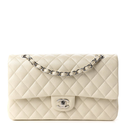 Chanel Caviar Quilted Medium Double Flap White 1 of 11