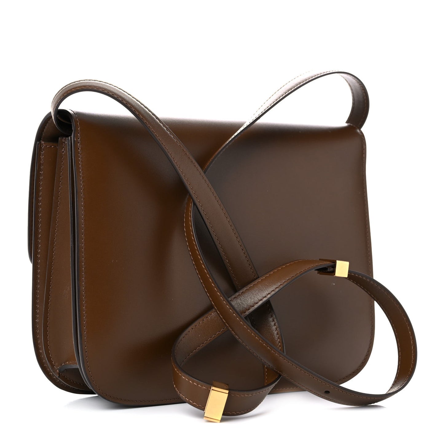 Box Calfskin Medium Classic Box Flap Bag Camel