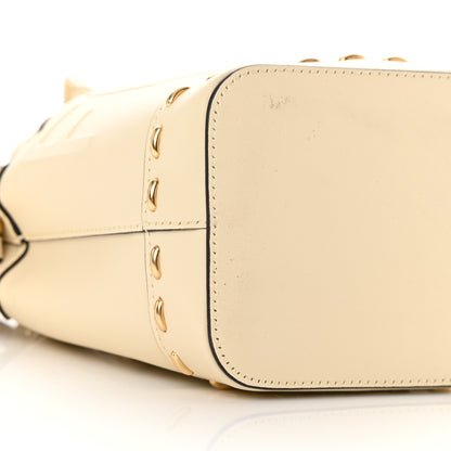 Fendi Vitello King F is Fendi Logo Debossed Metal Stitch Mini Mon Tresor Bucket Bag Pergamena 9 of 11