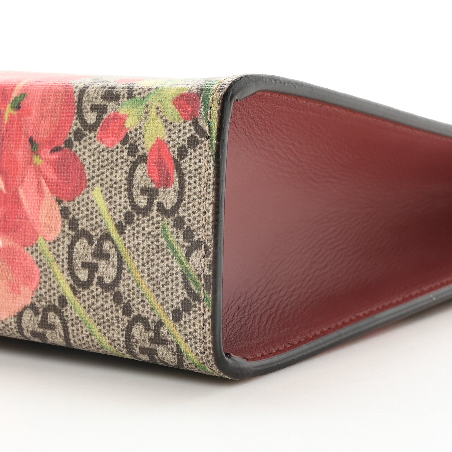 Gucci GG Supreme Monogram Blooms Large Cosmetic Case Beige Multicolor Dry Rose 10 of 10