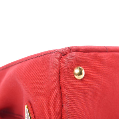 Prada Canapa Small Logo Tote Rosso Talco 22 of 23