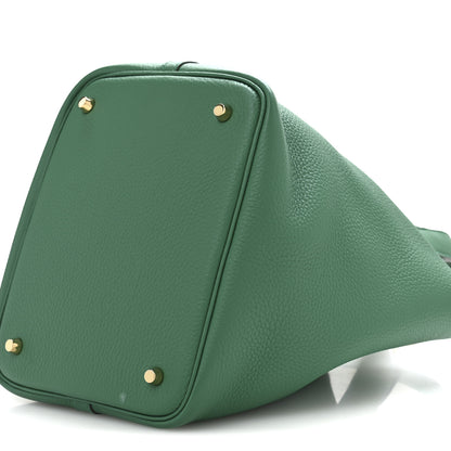 Hermes Taurillon Clemence Picotin Lock 22 MM Vert Vertigo 10 of 11