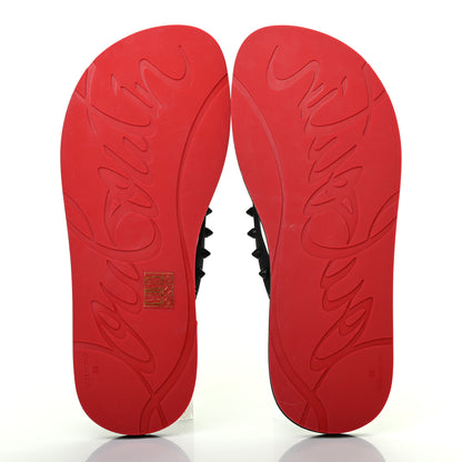 Christian Louboutin Rubber Spike Loubi Donna Flip Flop 39 Black 10 of 14