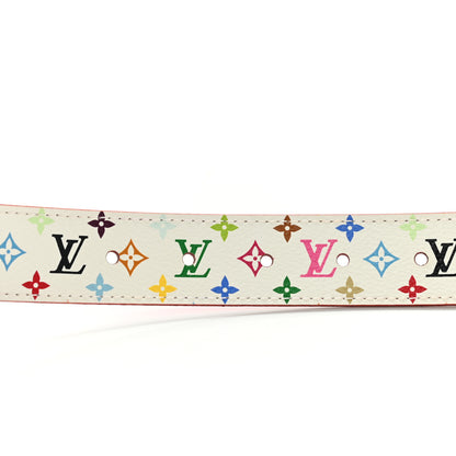 Louis Vuitton Monogram Multicolor LV Cut Reversible Belt 80 32 White Grenade 5 of 6
