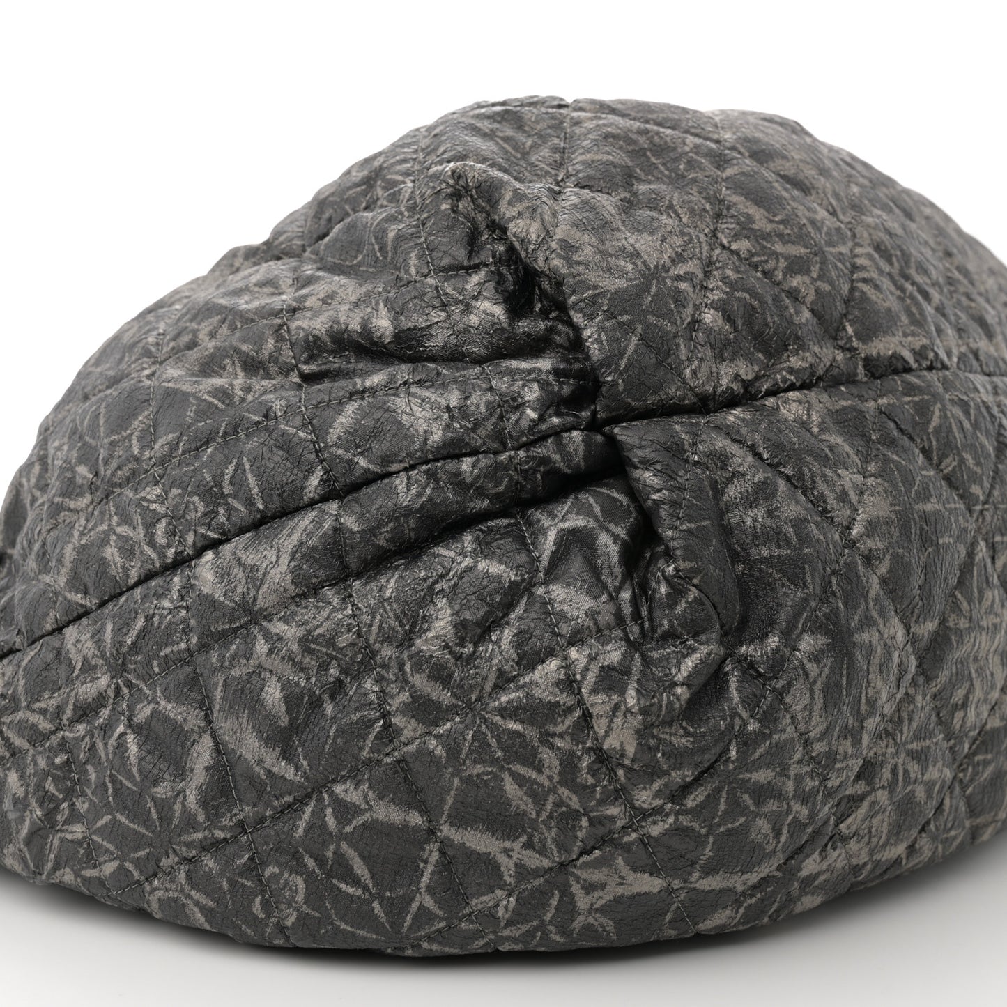 Nylon Printed Cabas Tote Black Gold