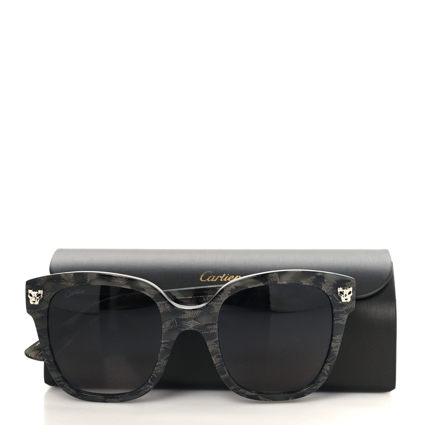 Panthere De Cartier Sunglasses Tortoise Grey