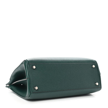 Gucci Grainy Calfskin Small Zumi Top Handle Bag Vintage Green 4 of 14