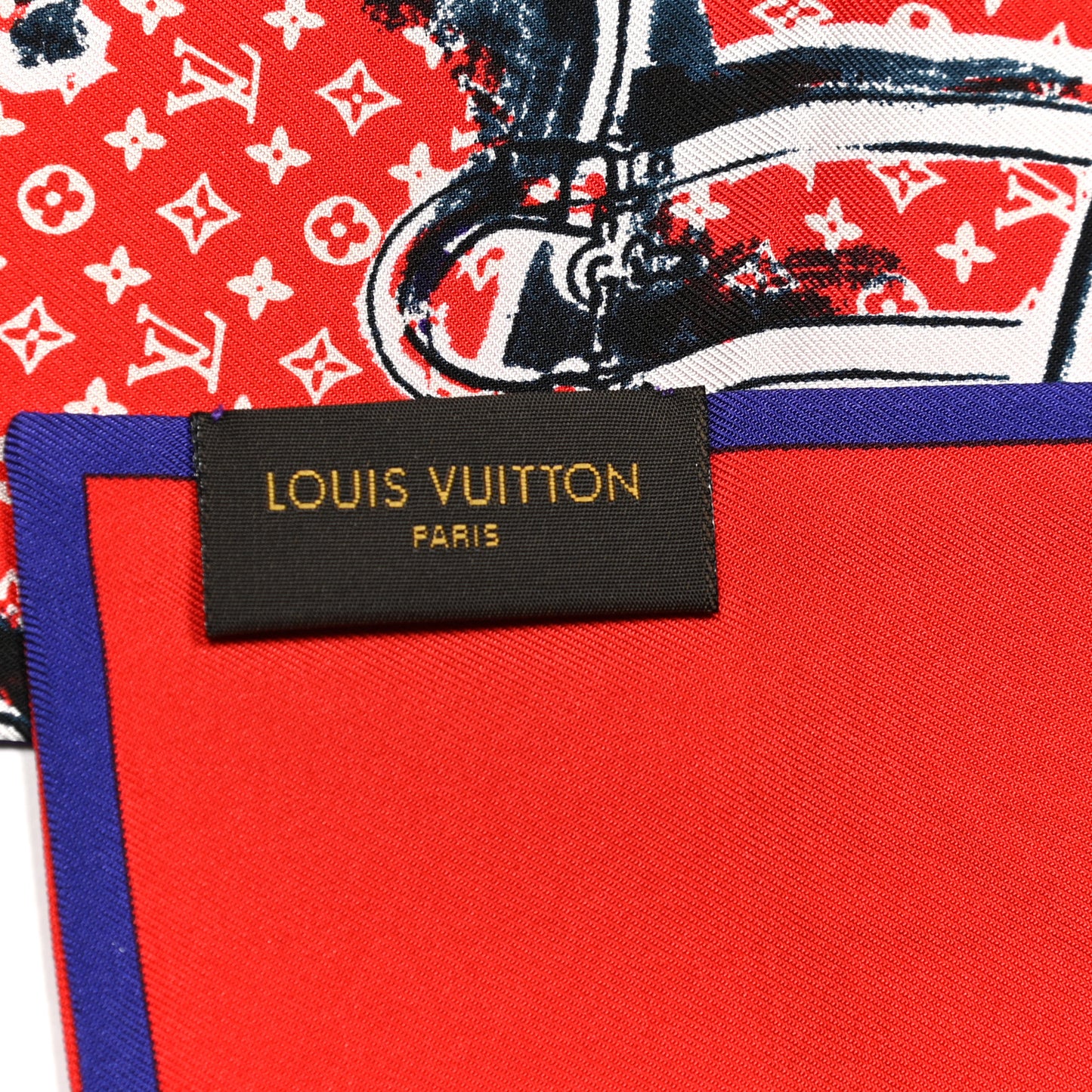 Silk Monogram Trunks Bandeau Red