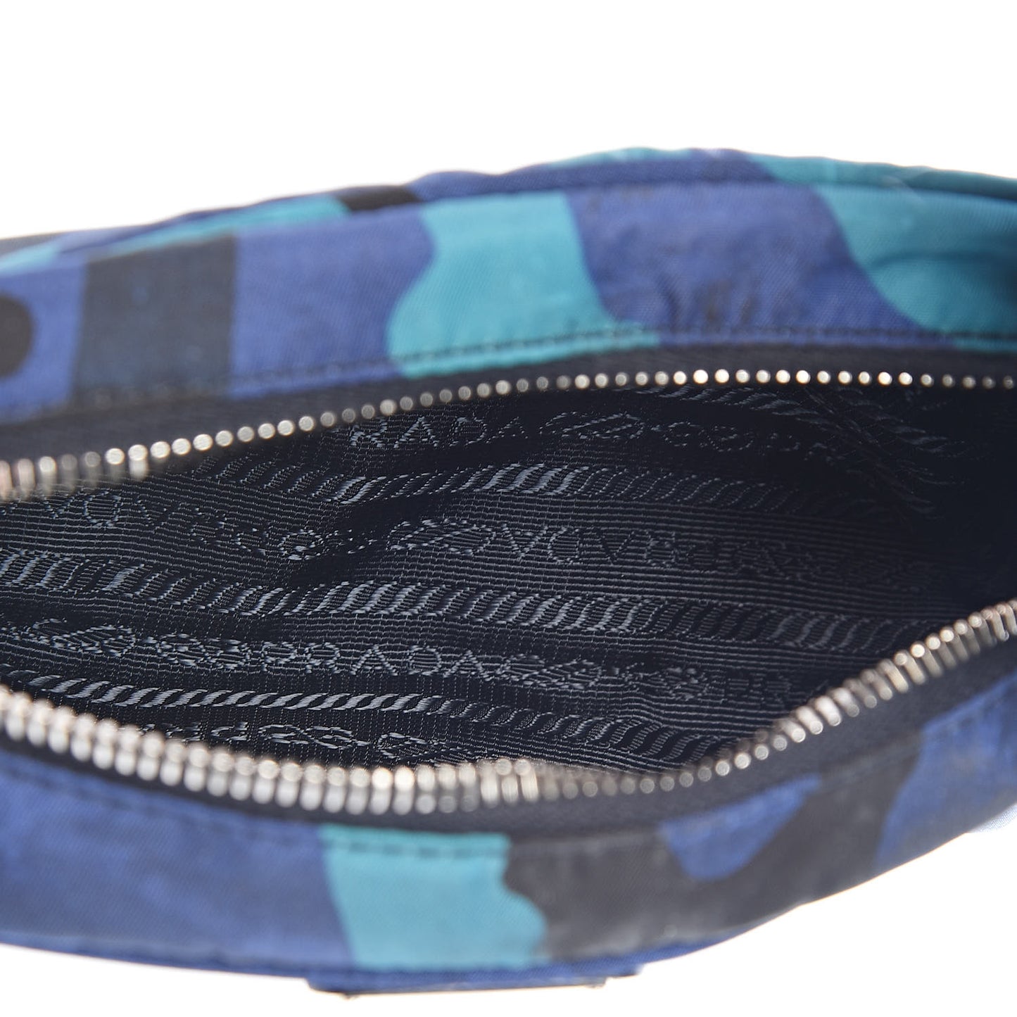Tessuto Nylon Camouflage Cosmetic Pouch Royal