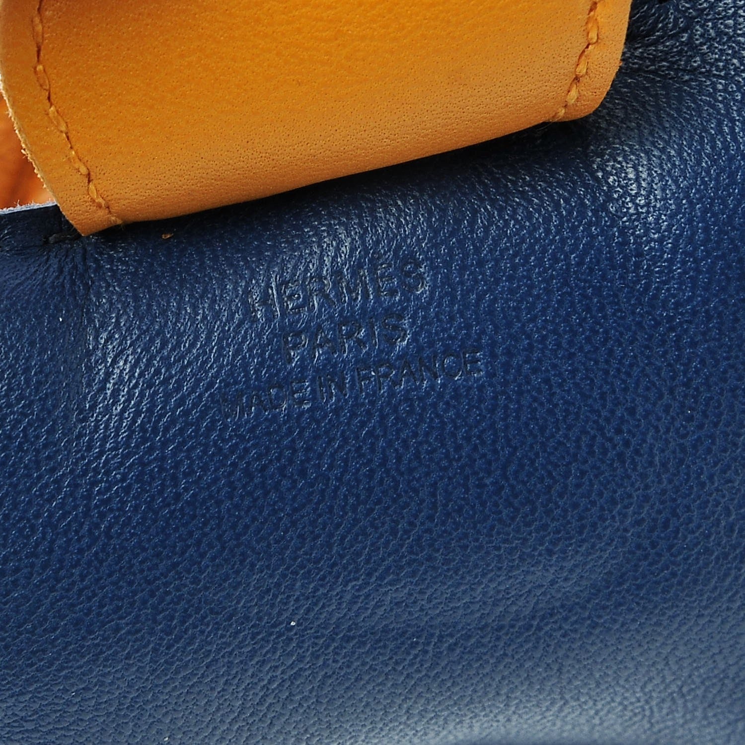 Hermes Milo Lambskin Grigri Rodeo Horse Bag Charm MM Bleu Saphir Naturel Bouton D'Or 3 of 5