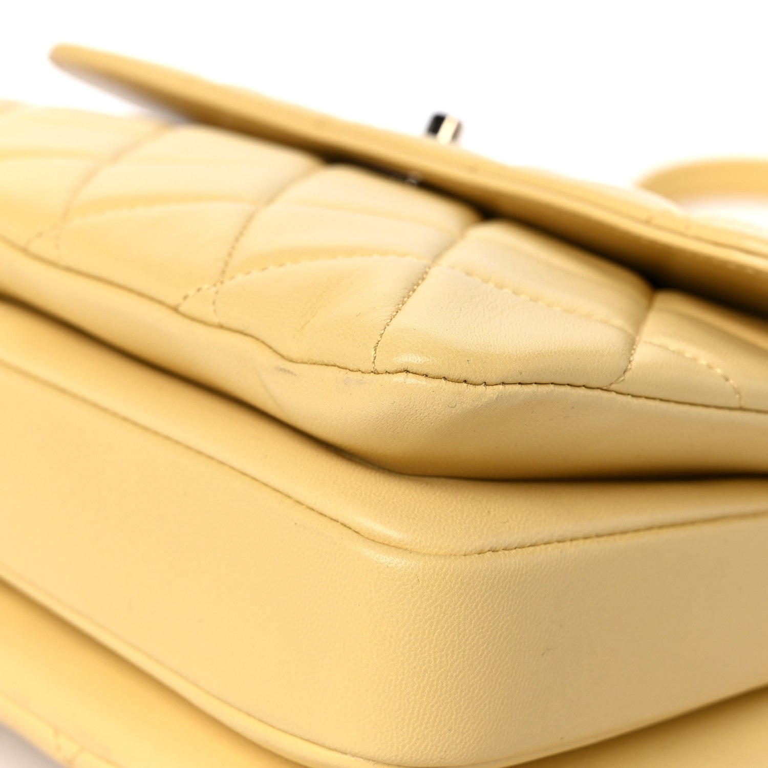 Chanel Lambskin Quilted Small Trendy CC Flap Dual Handle Bag Yellow 9 of 12